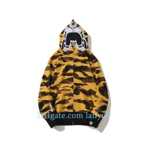 Mens Hoodies Camouflage Design Red Yellow Blue Splicing Fleece Sweater Plus Size Size Zipper Tröja Lovers Sweatshirts Designer Fashion Hoodie Jacket Streetwear B57