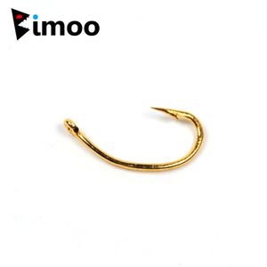 Fishing Hooks 500PCS Gold Color Curved Shank Fishing Hook Nymph Scud Shrimp Pupae Larvae Caddis Fly Tying Fish Hooks #10 #12 #14 #16 Wholesale 231207