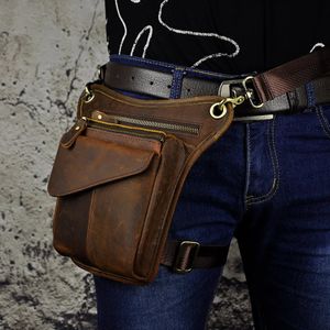 Borse da sera in pelle di qualità da uomo design casual marrone classico borsa a tracolla a tracolla multifunzionale moda viaggio marsupio borsa da gamba 211-3 231207