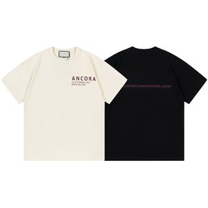 23FW春夏ヨーロッパイタリアレタープリントティーファッションメンズスケートボード半袖Tシャツ女性服カジュアルコットンデザイナーTシャツ