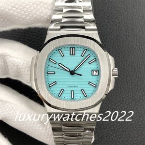 Relojes de fábrica 3K 40,5 mm Tiffany Blue Ultra Thin 904l Acero Cal.324 Movimiento Fondo transparente Reloj de pulsera mecánico automático Eta 3KF