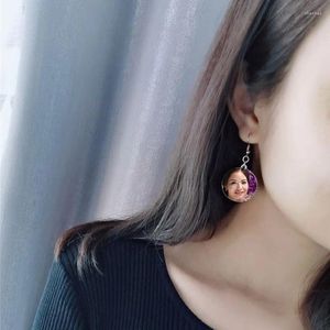 dangle earrings昇華女性用のホワイトアルミニウム丸いドロップ転送印刷空白の消耗品20ペア/ロット