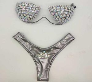 2021 Venus Urlaub Bikini Set Strass Bademode Diamant Bling Steine Badeanzug Sommer sexy Frauen Badeanzug1560216