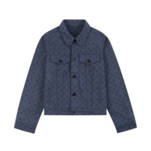 23SS Louis Mens Women Designers Jackets Denim Jacquard Letter Clothes Streetwear Coats Ytterkläder Huven Män Kläder Bomulls Black White Blue