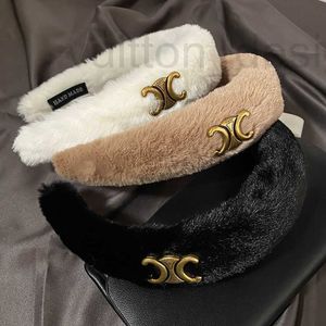 Headwear acessórios de cabelo marca designer celi arco triunfal aro de pelúcia para mulheres luz luxo e luxo alta cabeça superior, aro de pressão externa 2njo