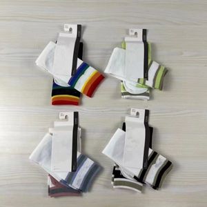 Mens Socks Women Cotton All-match Socks Letter Socks Rainbow Socks Mid length Unisex Yoga Fitness Sports Socks football basketball Sport stocking Luxury Sportsocks