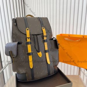Projektant Backpack Man Bag męska torba luksusowe komputerowe plecak torba na ramię designerka torba Mężczyzn Travel plecak Wysokiej jakości wydrukowane płótno skórzane brązowe