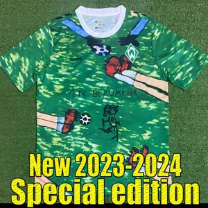 New2023 2024 Werder Bremen Special Edition Soccer Jersey Marvin Ducksch Leonardo Bittencourt Black Green 23 24 Friedl Pieper Football Shirts Men Unigled