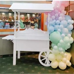 Hölzerner Süßigkeitenwagen mit Rädern für Partys, Event-Hintergrundwagen, Hochzeit 103