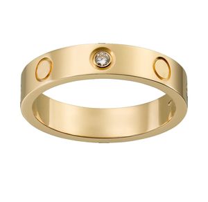 Liebesringe Männer Designer Ring Schraube Diamant Titanium Stahl Bague Frauen Ring plattiert Silber Gold Roségold Paar Schmuck für Liebhaber Hochzeit Geschenk