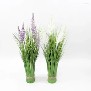 Decorative Flowers 60CM Green Onion Grass Artificial Plants For Home Decor Plastic Fake Tree With Outdoor Decorations Garden