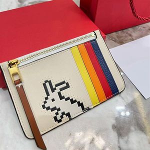 Mini Short Rabbit Wallets card holders designer wallet woman coin purses cute purse holder clutch Zipper Pocket Cowhide Leather 5A203K