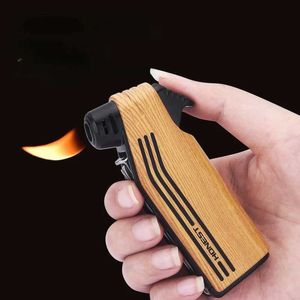 HONEST-Multi-function Tube Machine Oblique Fire Open Inflatable Lighter Smoke Knife Pressure Stick Scraper