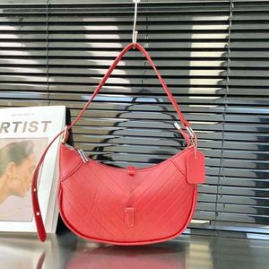 Designer-Tasche, modische Damen-Umhängetasche, Hobe-Umhängetasche mit doppeltem Schultergurt, kleine quadratische Tasche, Kamera, klassische Halbmondtasche aus echtem Leder, Damen-Unterarmtasche