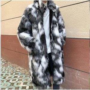Giubbotti da uomo 2023 Streetwear Giacca stile coppia Pelliccia sintetica Lungo cappotto di cotone coreano Moda casual Trendy Luxury Uomo Inverno Techwear