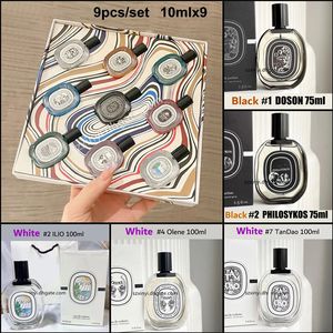 Women's Perfume Lasting Fragrance White 100ml/ Black 75ml/Set 10mlx9 for Women or Men with Selaled Box