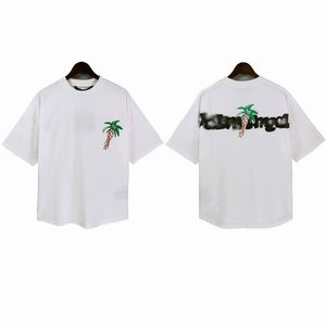 Yaz Pa Tees Palms Angeles Tops Mans Stylist Tee Gilotin Ayı Avuçları Baskılı Kısa Kollu Kesik Angles Tees Angel T Shirt Yüksek kaliteli Mavi Beyaz 1434