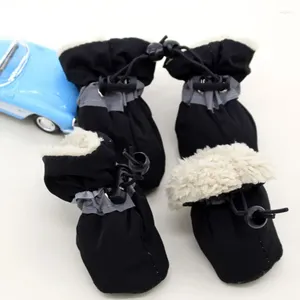 Dog Apparel 4pcs/set Waterproof Pet Shoes Non-slip Rain Shoe Toddler Footwear For Small Dogs Winter Thicken Puppy Shose Booties