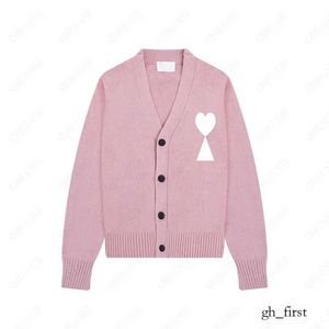 Amis Paris Frace Cardiga Desiger Kitted Sweater Wome Sweaters Ma Jumper Sweater High Ed Quality 780G Cloth Uisex Heart Patter 3010