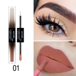 Double-ended single-color eyeshadow lip gloss pearl eyeshadow matte non-stick cup lipstick pearl eyeliner