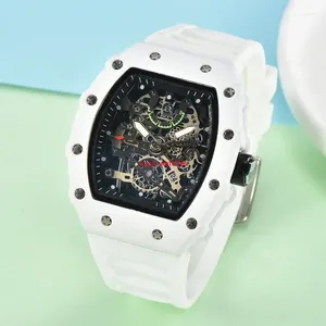Wristwatches 2023 Reloj Hombre Non-mechanical Hollowed Out See-through Luminous Waterproof Quartz Watch