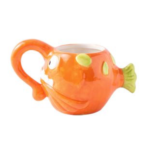 Cartoon Meer Tier Tasse Kreative Keramik 3D Laterne Fisch Modellierung Tasse neuartige Kaffeetasse Blumentopf