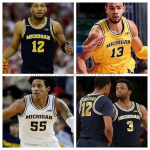 Custom Michigan basketball jerseys Olivier Nkamhoua Nimari Burnett Dug McDaniel Jace Howard Tray Jackson Jaelin Llewellyn Terrance Williams II Olivier Nkamhoua