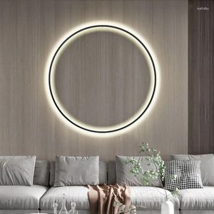 Wall Lamps ZIMULONG Minimalist LED Circle Background Lamp Hall El Night Lights Bedside Home Indoor Decor Sconces Living Room