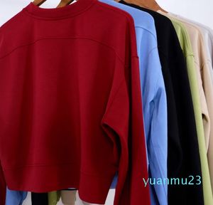 Completo da yoga da donna, felpe perfettamente oversize, maglione, top lungo e ampio, camicetta girocollo da allenamento fitness