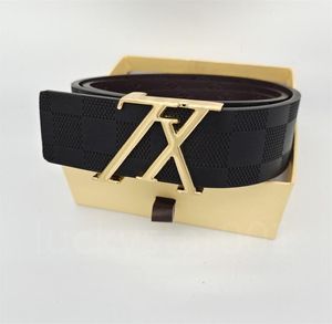 Designer Belts for Man Women Fashion 18 Color Optional Top Quality L smooth buckle womens mens leather belt width 38cm with box2425428