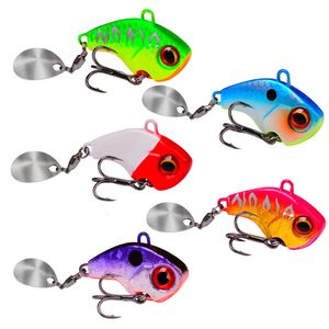 Neue Köder lockt 1PCS rotierende Metall Vib Angeln Micro Spinnerbait Bass Trout Spinner Vibe 5G/10G Sinking Spinner Bait Tail Blade Spin Sea Lure