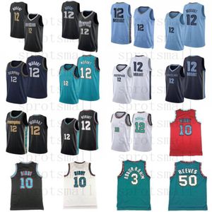 Mens 12 Ja Morant City Basketball Jerseys 10 Mike Bibby 50 Reeves 3 Shareef Abdur-Rahim Retro Shirt