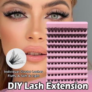 Wholesale dense European and American segmented self grafting dense single cluster false eyelashes