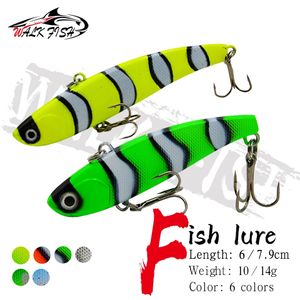 Baits Lures WALK FISH 1PCS VIB 10g 14g Sinking Vibration Fishing Lure Hard Plastic Artificial Winter Ice Pike Bait Tackle Isca 231206