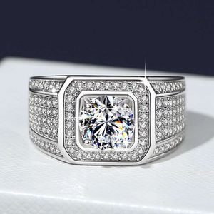 Billigt pris S925 Sterling Silver 2CT Noble Ladies Elegant Moissanite Ring