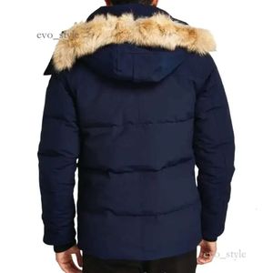 Puffer Jackets Men's Designer Real Coyote Fur屋外Wyndham Windbreaker Jassen Outerwear Hooded Fourure Manteau down Jacket Coat Hiver 728