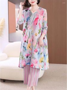 Casual Dresses Leisure Women's Summer Dress Wide Wife Fashionable Middle Aged and Elderly Lose One Piece Women