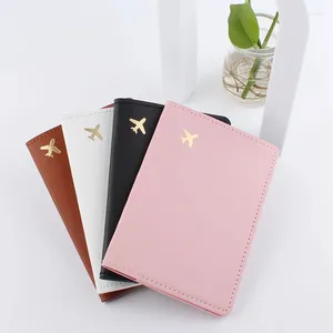 Card Holders Lover Couple Passport Cover Stamping Simple Plane Women Men Travel Wedding Covers Holder Fashion Gift
