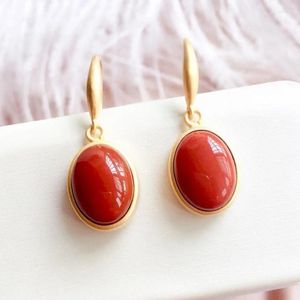 Dangle Earrings Natural Original Enamel Porcelain Craft Oval Chinese Style Retro Court Bohemian Elegant Charm Women's Silver Jewelry