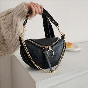 Waist Bags Fashion Chain Belt Bag For Women Leather Crossbody Chest Quality Banana Phone Pack Purse Ladies Fanny Packs