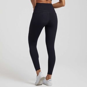 Lu Lu Leggings Yoga Outfit Cor Sólida Legging Mulheres Compressão Bolso Lateral Ginásio Alto Esporte Alinhar Calça Limão Treinamento Jog Back Cintura Zip Pocke