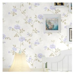 Wallpapers American Ggarden Small Flower Wallpaper Bedroom Warm Romantic Rural Environmental Protection Non-Woven Household Wall Paper Rol