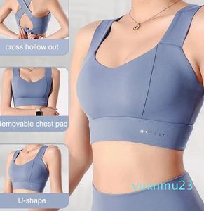 Yoga Outfit Xlwsbcr Sports Bra High Impact Criss Cross Top Sexy Underwear Sport Bras Women Brasier Push Up Gym Seamless Wide Straps