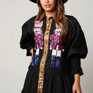 Sukienki plus size sukienki świąteczne Elegancka afrykańska dla kobiet 2024 Dashiki Autumn Sequin Mini Ladies Tradycyjne odzież Afryki 231206