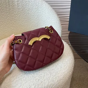 Kadın tasarımcı mini hobos çanta çantası büyük altın donanım matelasse zinciri lüks flep çapraz gövde omuz çanta elmas deri debriyaj cüzdan 21x13cm 4 renk
