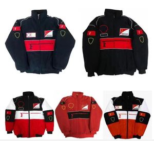 Jaqueta de corrida F1 outono e inverno equipe logotipo bordado completo roupas de algodão vendas no local