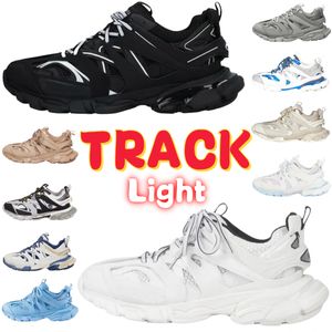 Tasarımcı Lüks Kadınlar Erkek Dışarıda Günlük Ayakkabı Track 3.0 Spor Sneaker Lighted Gomma Deri Eğitmeni Naylon Baskılı Platform Spor Kabarcıları Erkekler Hafif Eğitmenler Led