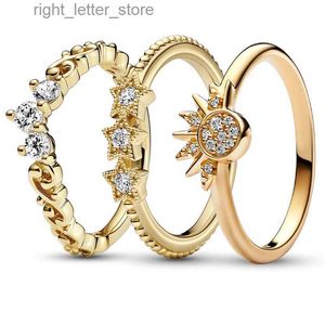 Solitaire Ring Ny in Ring Gold Plated Women Original Fidget Girls Certified Star Luxury Engagement Par Quality Fine Jewelry Designer YQ231207