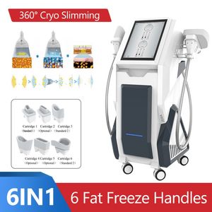 Máquina de emagrecimento 6 em 1 Cryolipólise Fat Lipolaser Slim Machine com 2 Cryo Handle pode funcionar juntos