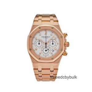 Orologi svizzeri di lusso da uomo Audemar Pigue Movimento Orologi da polso Royal Oak Orologio in oro rosa quadrante bianco 26022or Oo D088cr.01 9LLP